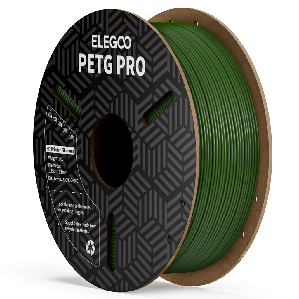 VERDE OLIVA FILAMENTO PETG PRO ELEGOO -1.75mm-1KG 50.203.0449