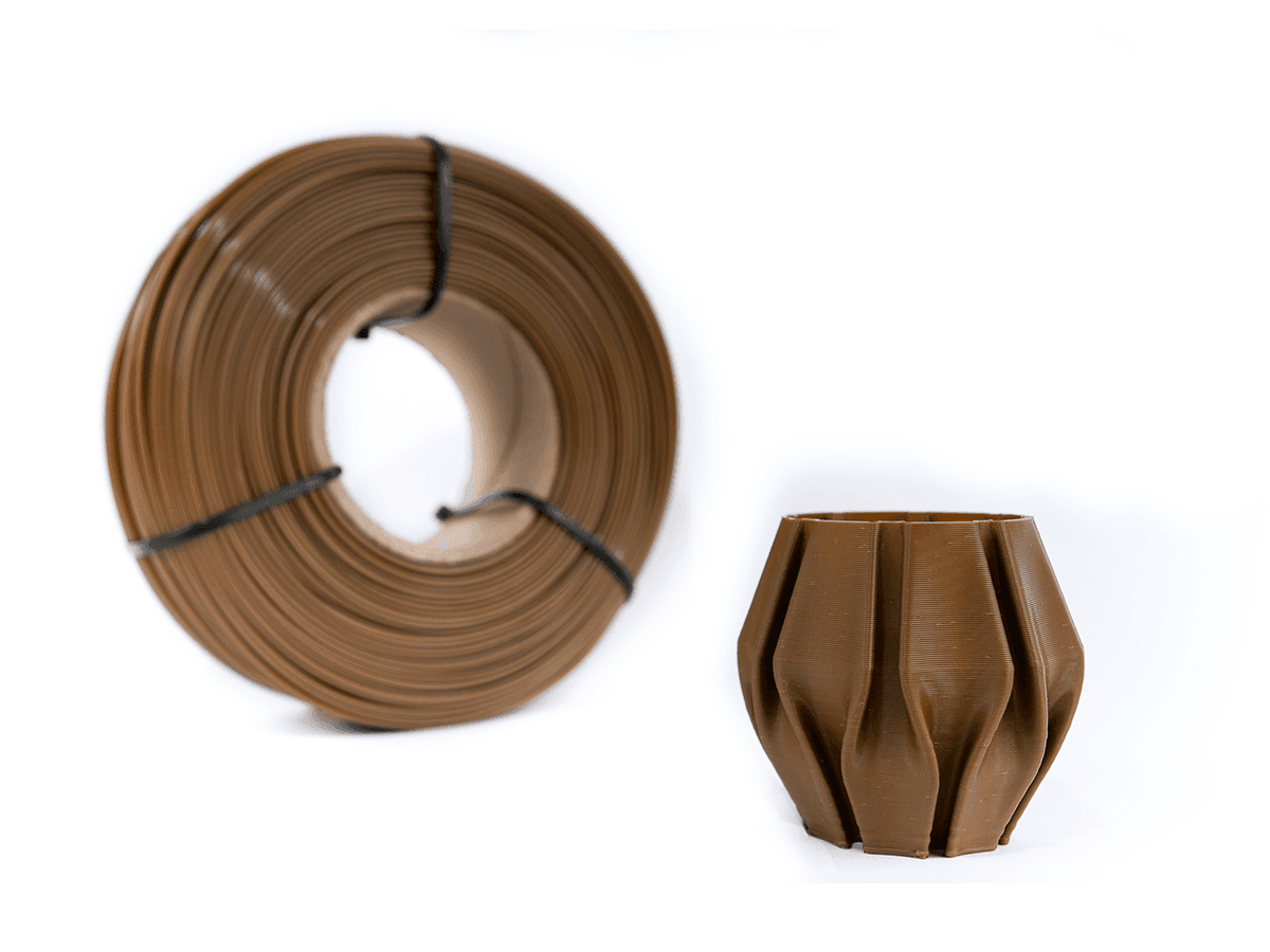 MARRON SIN CARRETEL PLA Filamento 3D Hellbot 1Kg 1.75mm