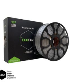 Plateado CON CARRETEL Filamento Hellbot ECOFILA PLA 1,75mm 1kg ECOFILA 3642