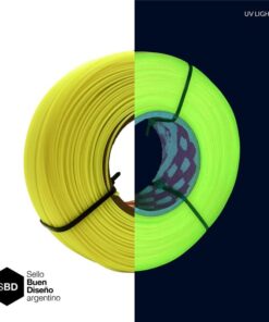 Amarillo Fluo UV COLORS SIN CARRETEL PLA Filamento 3D Hellbot 1Kg 1.75mm cod 2753