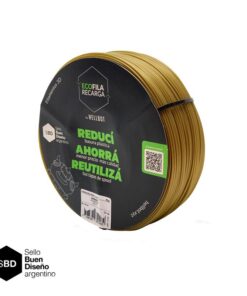 Dorado SIN CARRETEL PLA Filamento 3D Hellbot 1Kg 1,75mm 2755