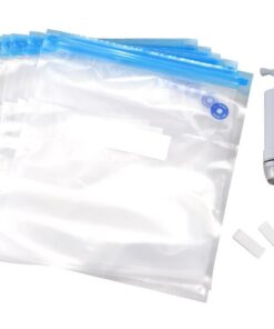 KIT ZIPLOC Bolsa ziploc x10 - Clip x4 - Bomba manual x1 bomba vacio 31877