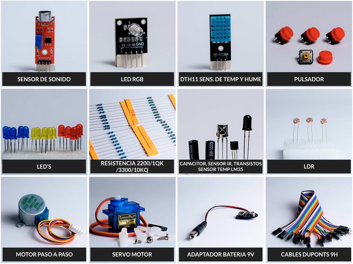 Kit Arduino robotica 39 componentes COD 722 - Imagen 6