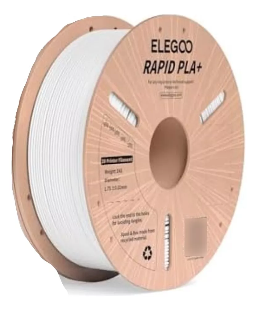 BLANCO FILAMENTO PLA+ ELEGOO RAPIDO -1.75mm-1KG 50.203.0115