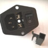 Conector interlock con porta fusible y on off geetech enchufe tecla COD 1473