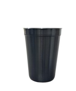 Negro Vaso Milkshake de plastico polimero con sorbete 300 ml - AT