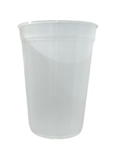 Transparente Vaso Milkshake de plastico polimero con sorbete 300 ml - AT