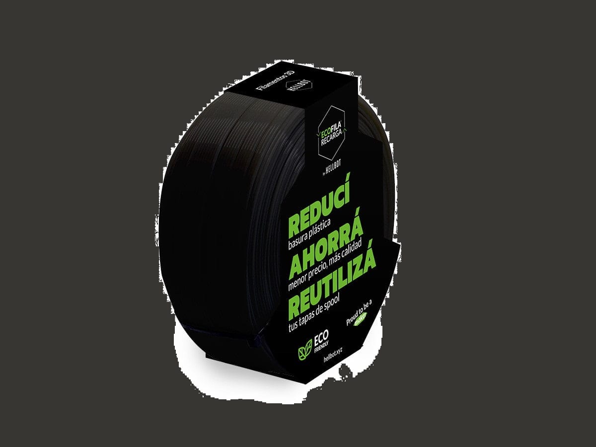 NEGRO PETG SIN CARRETEL Filamento 3D Hellbot 1Kg 1.75mm - Imagen 2