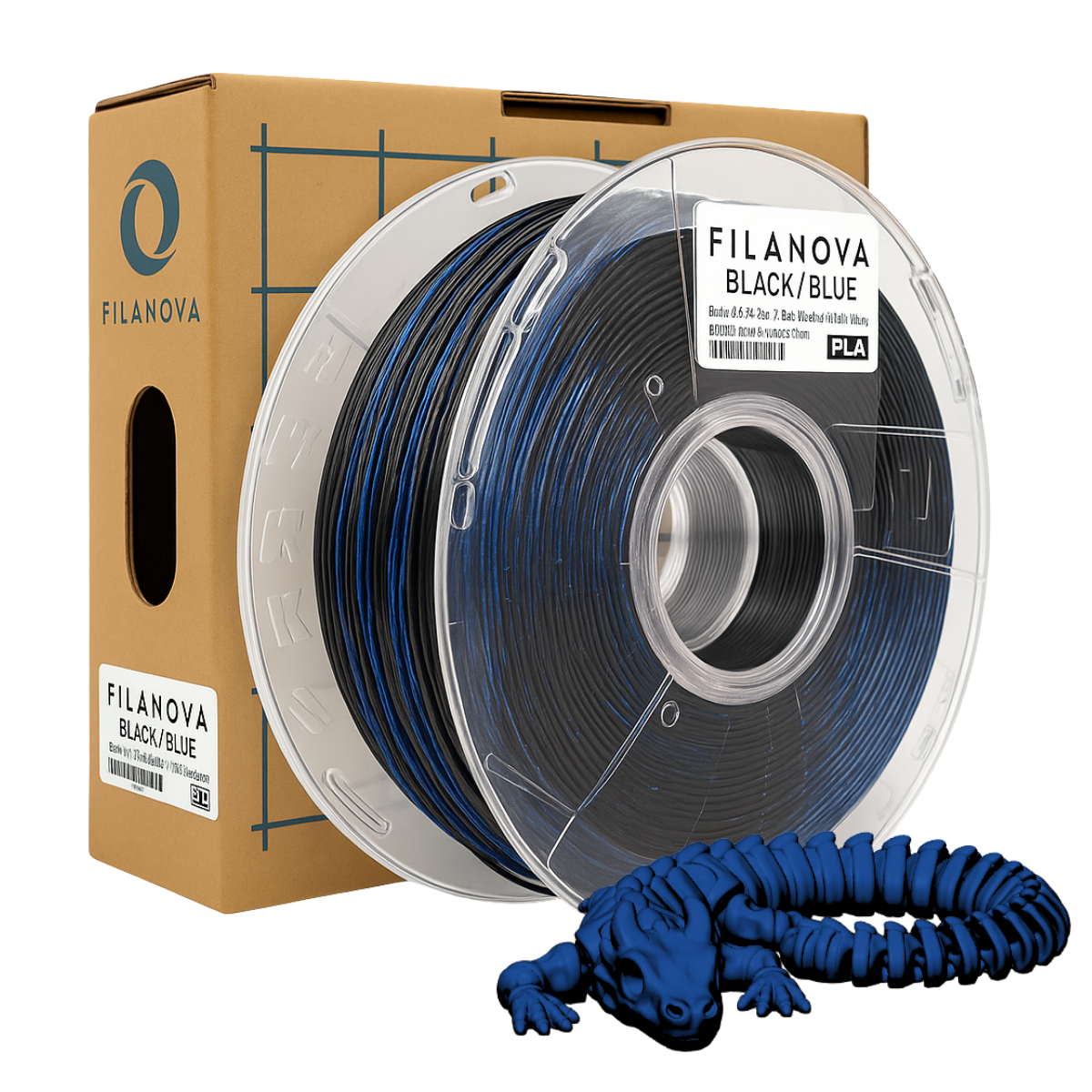 Blue Red Azul Rojo Filamento PLA Dual Color Filanova x 1Kg