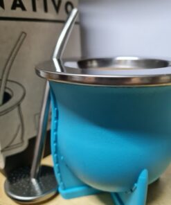 Turquesa MATE LASERABLE con bombilla acero inoxidable