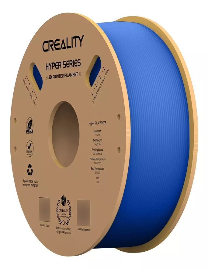 AZUL HYPER PLA CREALITY Filamento 1kg 1,75mm - 3301010341 FILAWAY