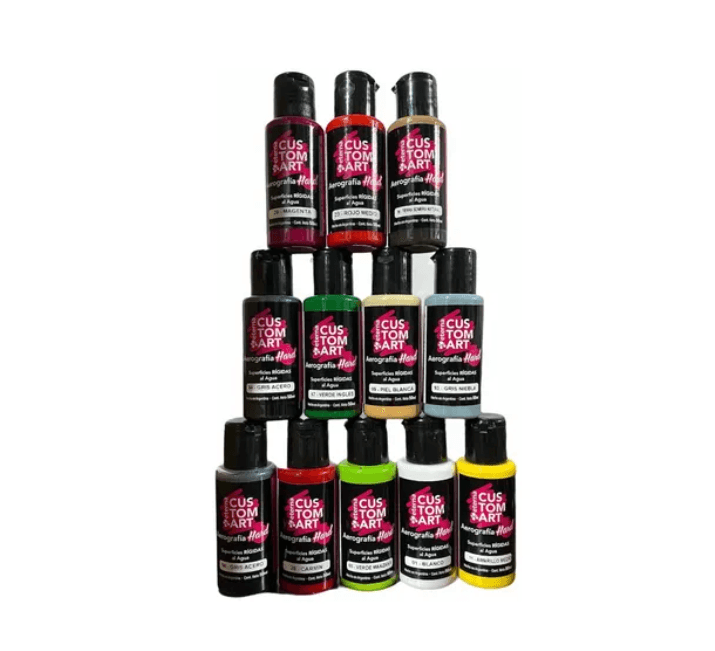 BERMELLON Pintura Aerografia Eterna Hard Superficies Rigidas 50ml X 15 COD 22 - Imagen 2