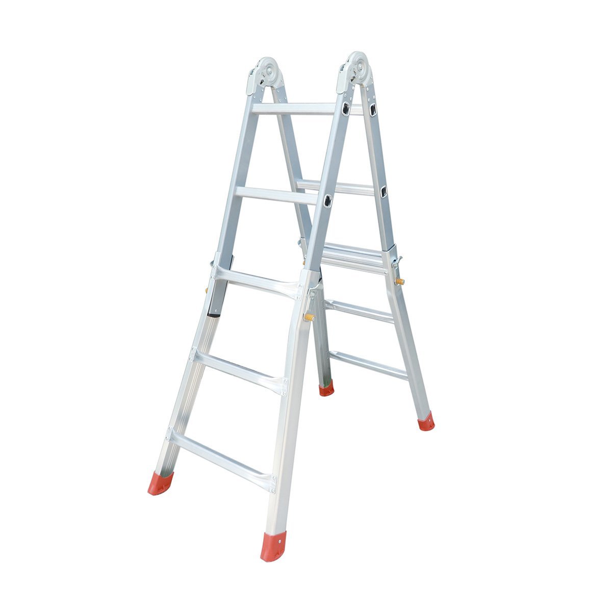 Escalera de aluminio 4x3 con pies extensibles 2,63 m MIYAWA DEEI-E263 - Imagen 12