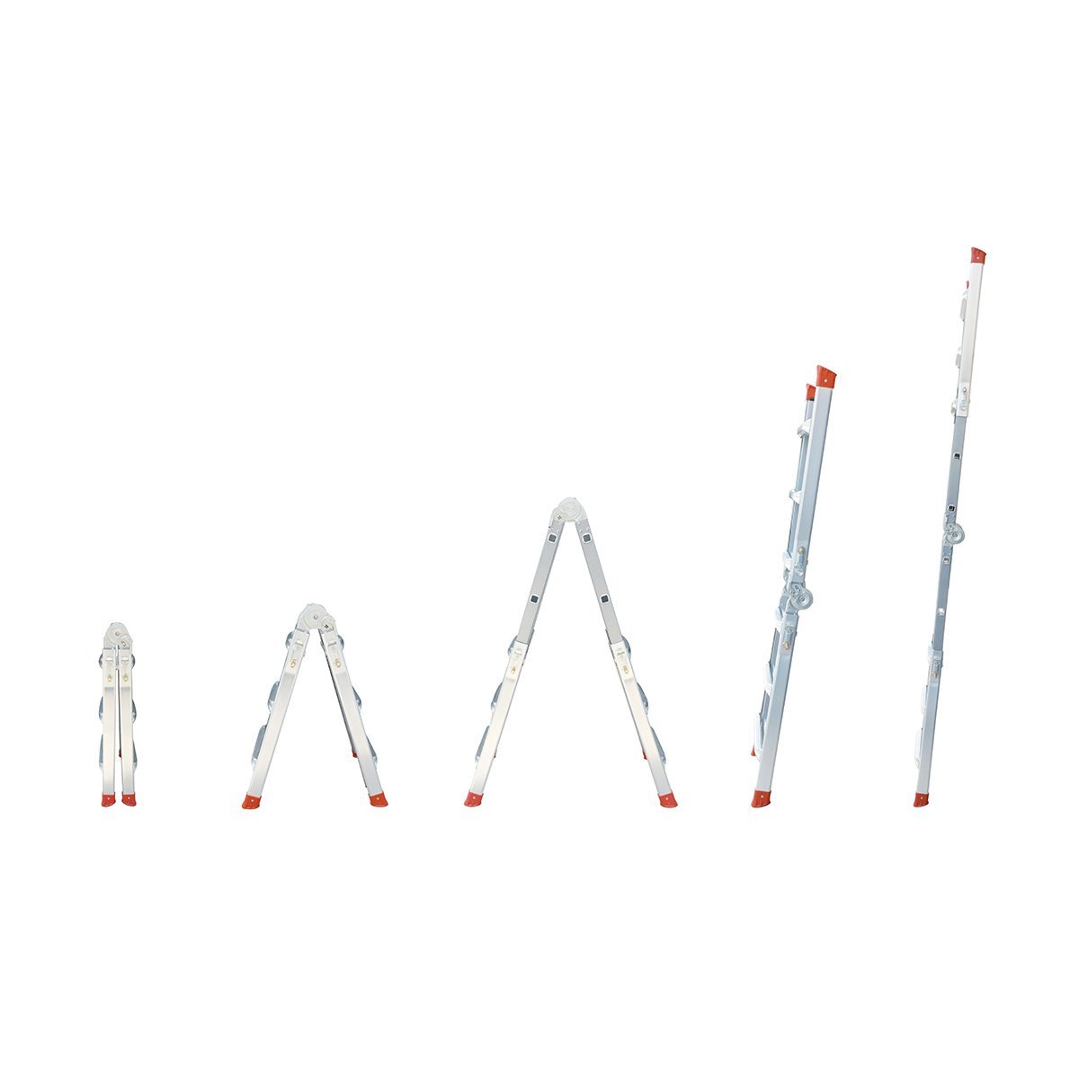 Escalera de aluminio 4x3 con pies extensibles 2,63 m MIYAWA DEEI-E263 - Imagen 3