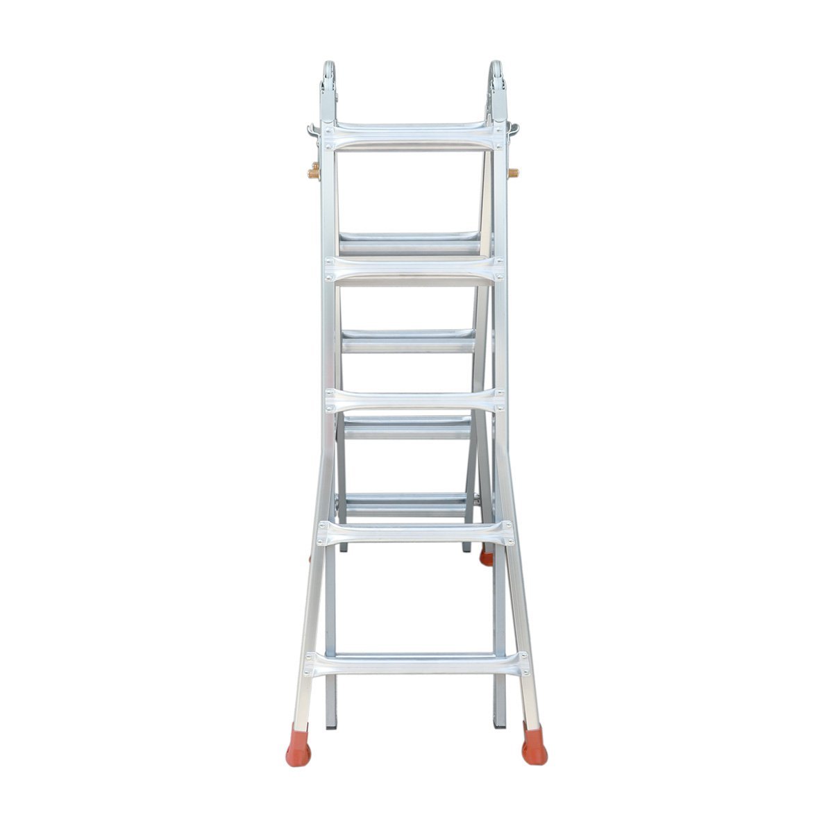 Escalera de aluminio 4x5 con pies extensibles 4,63 m MIYAWA DEEI-E463 - Imagen 11