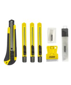 Set 4 cutters y raspa vidrios