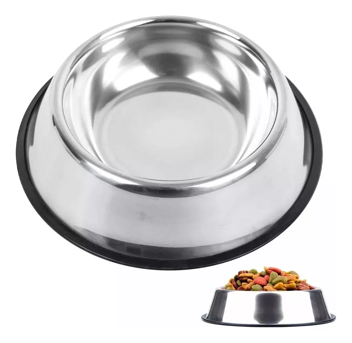 Comedero bebedero mascotas acero inoxidable 25,7 cm