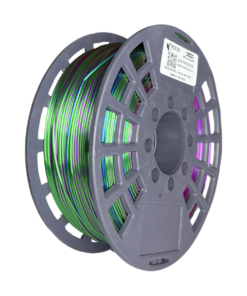 TRICOLOR VERDE PURPURA AZUL GREEN PURPLE BLUE GST CON CAJA PLA SILK Filamento 3D 1.75 1KG