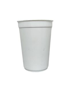 Blanco Vaso Milkshake de plastico polimero con sorbete 300 ml - AT