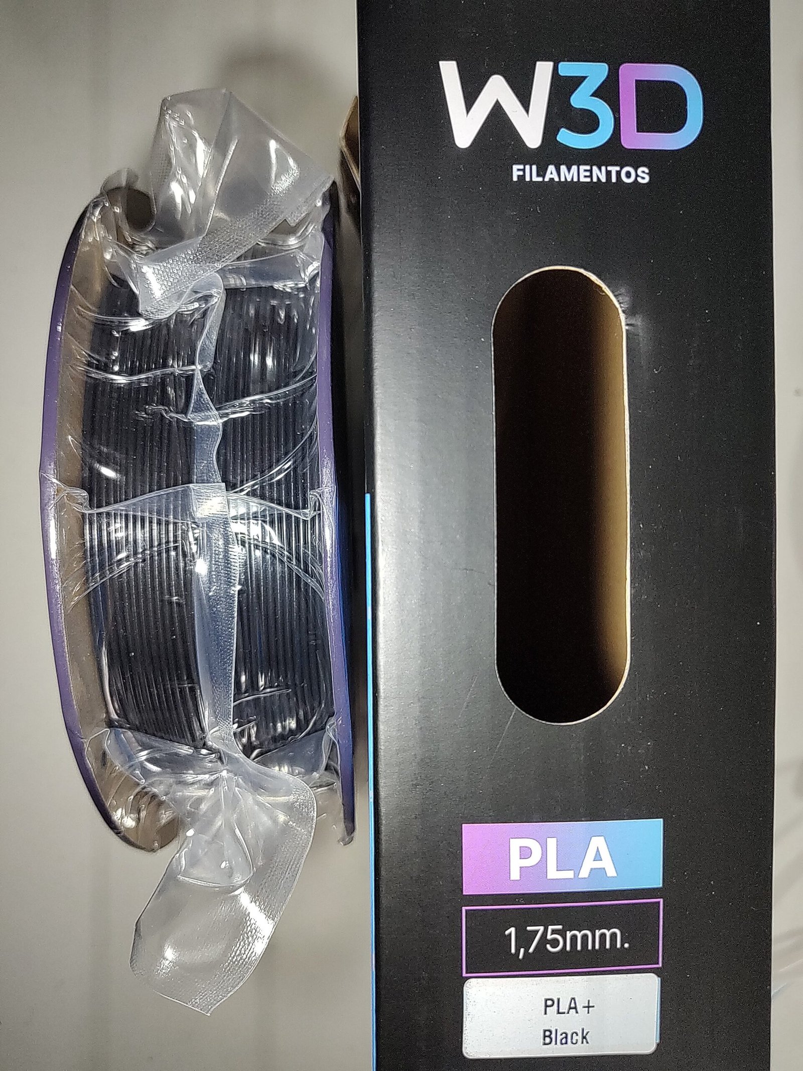 NEGRO (Black) PLA W3D FILAMENTO 3D 1.75MM 1KG