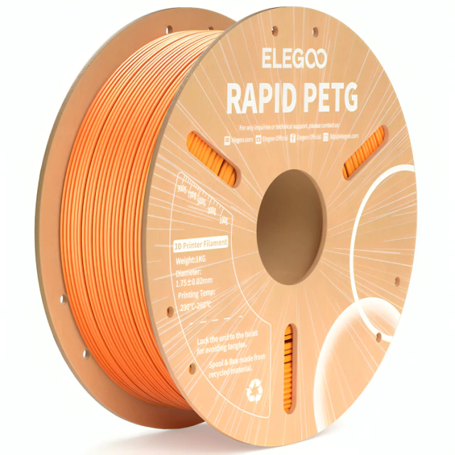 NARANJA PETG RAPID Elegoo Filamento Diámetro 1,75mm 1kg 50.203.0223