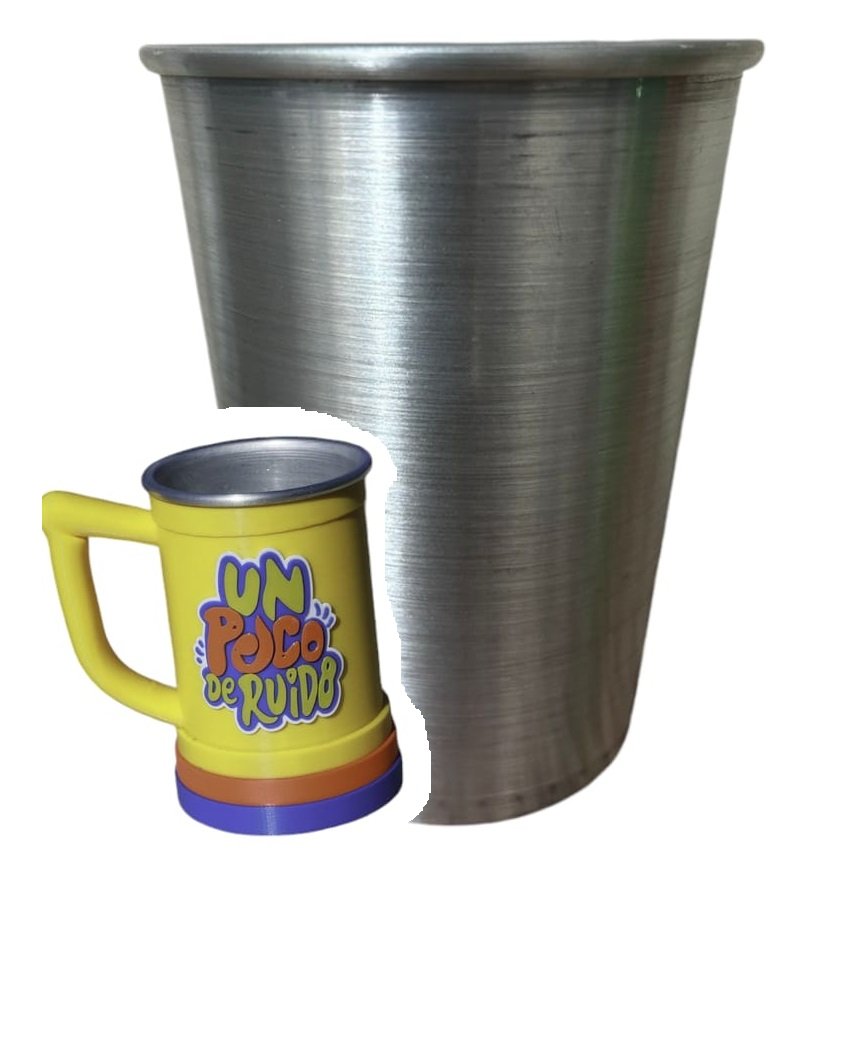MOD1 500ML LABIO FINOS VASO UN POCO DE RUIDO 500ML CON STL (SOLO VASO DE ALUMINIO SIN PIEZAS IMPRESAS)ALUMINIO