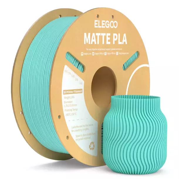 VERDE MATTE PLA Elegoo Filamento Diámetro 1,75mm 1kg 50.203.0254