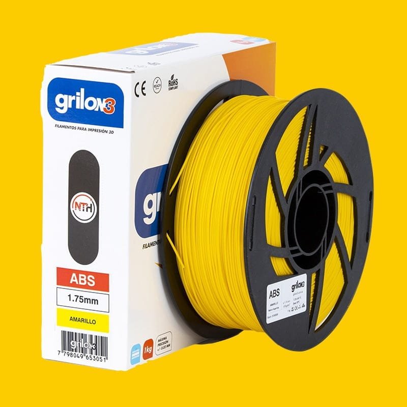 AMARILLO ABS GRILON FILAMENTO 3D 1.75MM 1KG