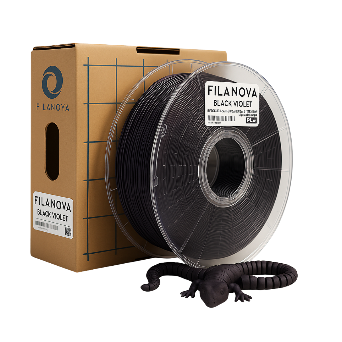 Black Violet Negro Violeta Filamento PLA Dual Color Filanova x 1Kg