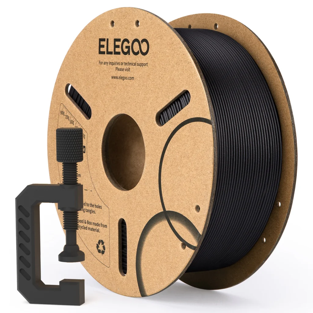 NEGRO FILAMENTO ELEGOO PLA – FIBRA CARBONO -1.75mm-1KG- 50.203.0464