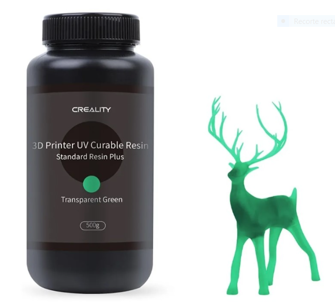 VERDE TRANSPARENTE Dura Plus Resina Creality 500g 2035 3302020084