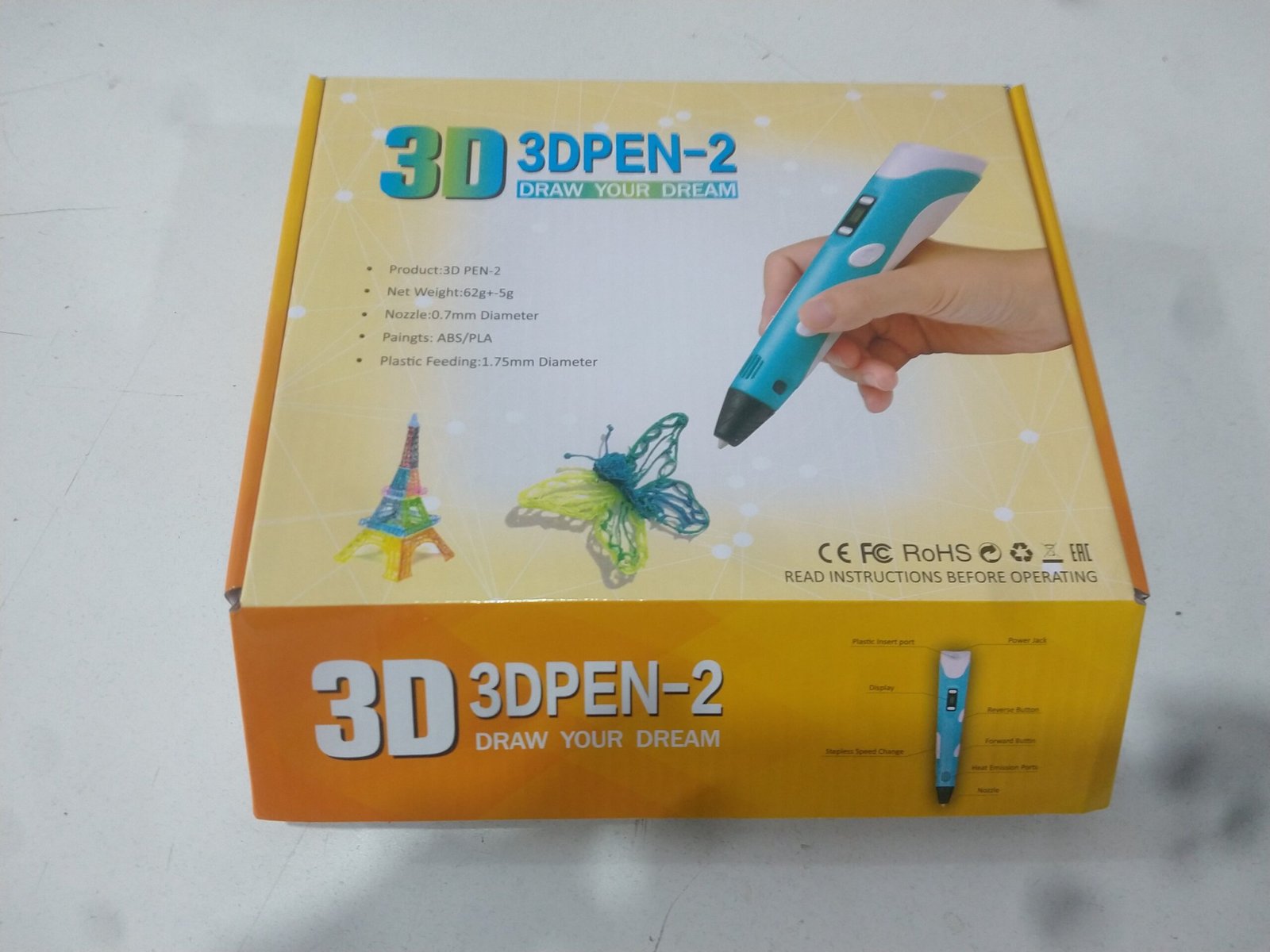 Lápiz 3d LCD color Violeta + Base + Cable USB + Filamentos PLA 3D 3DPEN-2 (SIN GARANTIA) - Imagen 4